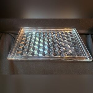 Fostoria Glass Tray Crystal EAP Plate Diamond Serve Decor
